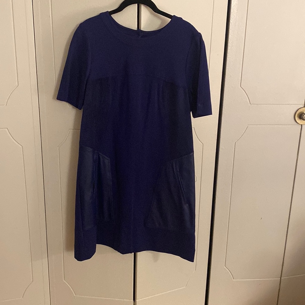 BCBG Maxazaria Faux Suade Leather Cobalt Blue